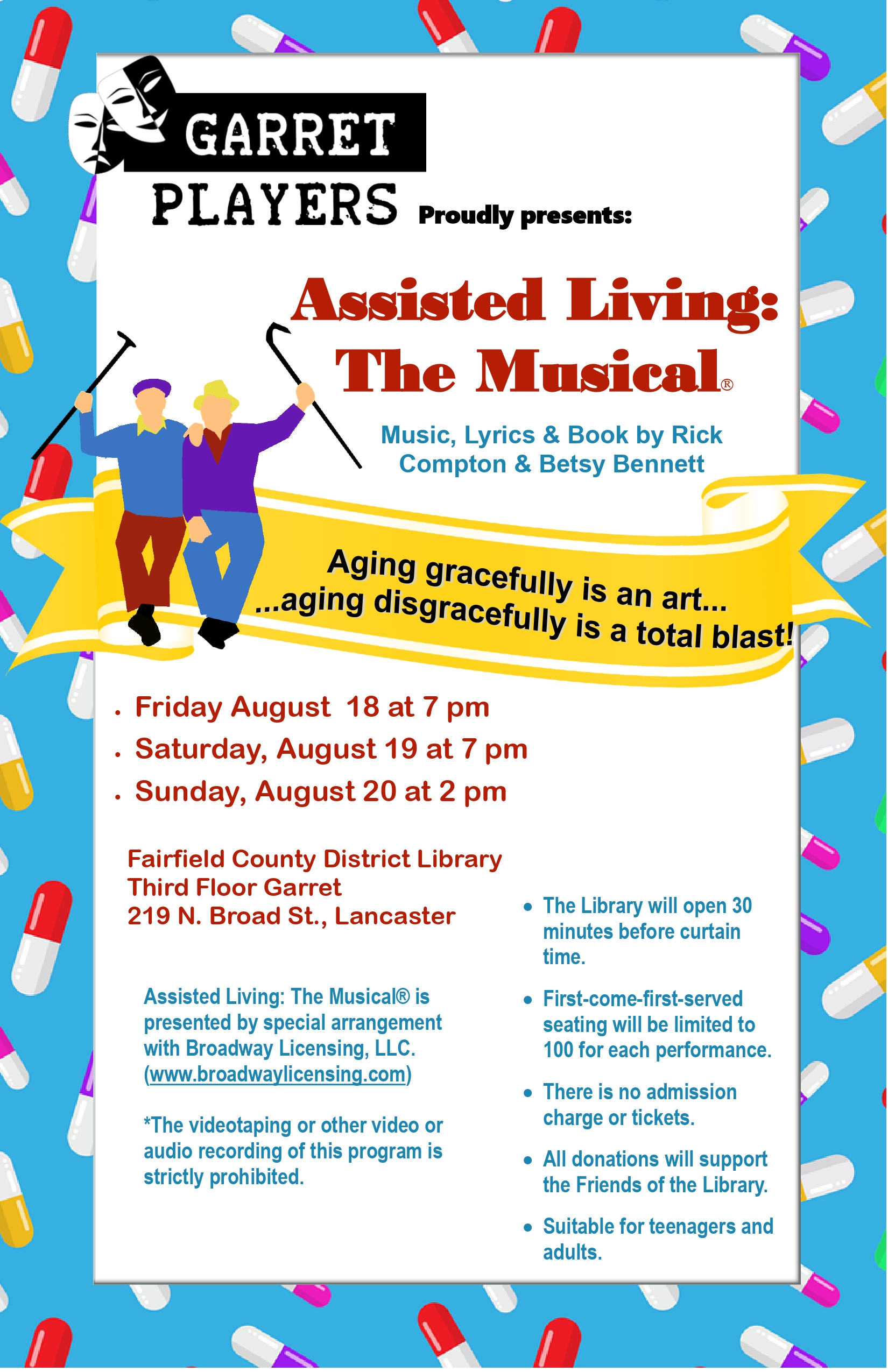 Garret Players Production Assisted Living the Musical Poster