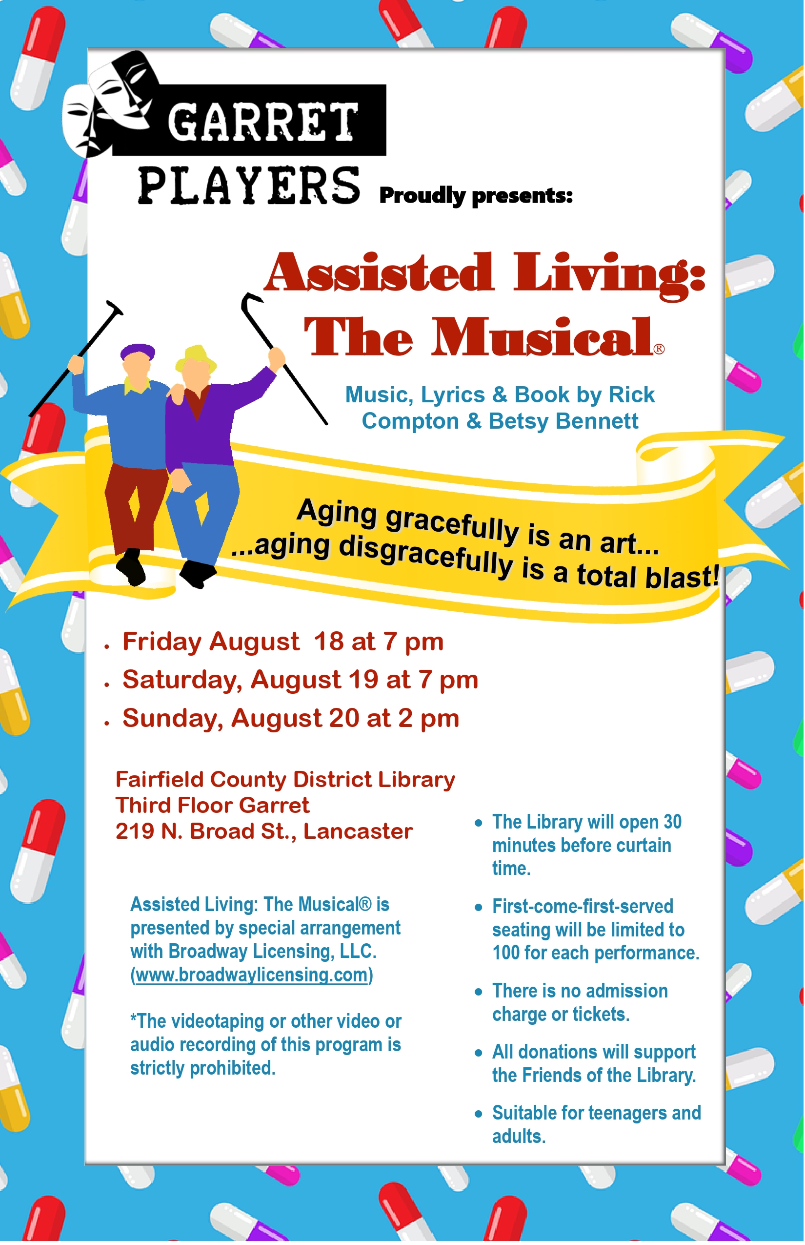 Assisted Living the Musical Garret Players Production Assisted Living the Musical Poster